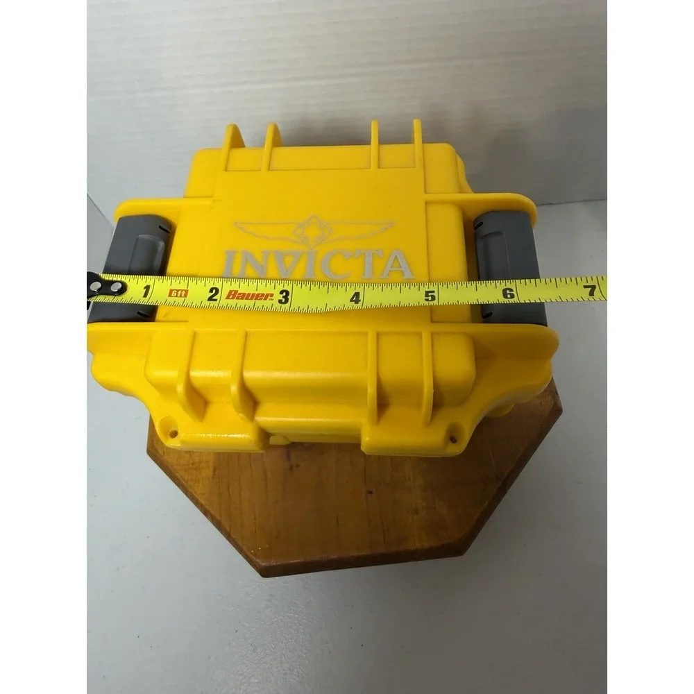Invicta Yellow Watch‎ Case Storage Box Hard Shell Travel Case w Foam Insert